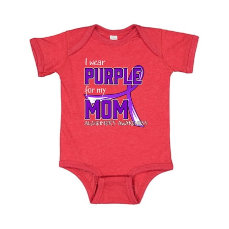 

Inktastic I Wear Purple for my Mom- Alzheimers Awareness Gift Baby Boy or Baby Girl Bodysuit