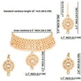 thumbnail image 2 of Efulgenz Indian Jewelry Choker Crystal Floral Faux Pearl Floral Necklace Earrings Maang Tikka Bollywood Wedding Bridal Jewelry Set for Women, White, 2 of 5