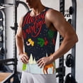 thumbnail image 5 of Pofeuu Merry Christmas Elk Print Men's Workout Tank Tops Sleeveless Muscle Gym Shirt Quick Dry-3X-Large, 5 of 7