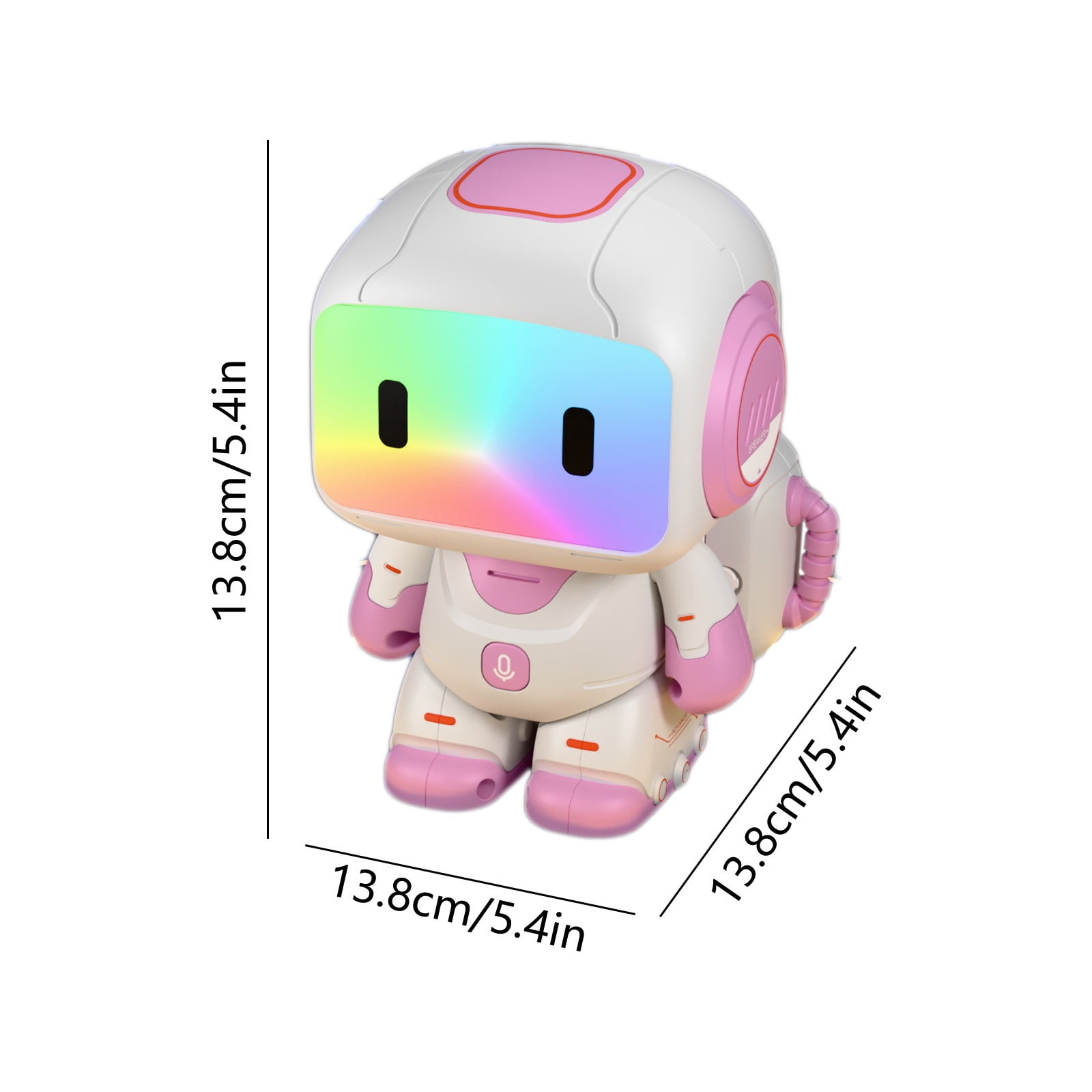 Uutvery Remote Control Intelligent Programming Robot, Electronic Pet Touch Sensor Light-Changing Interactive Toy Gift, 6.3x3.94x3.54 inches
