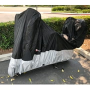 Covered Living Deluxe all season Motorcycle cover (XL). Fits sport bike with hidden pouch for back rack trunk