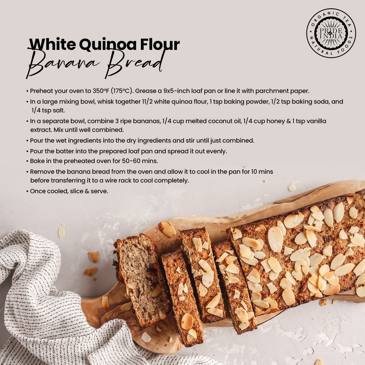 Pride of India - Pack of 6 -  Quinoa Flour for Baking & Cooking, 1 lb Jars, Vegan Gluten-free