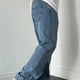 thumbnail image 3 of Pantalones largos para hombre, casuales, de mezclilla, de algodón, rectos, rotos, con agujeros, pantalones largos, pantalones para hombre, 3 of 8
