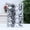 Glass, variant on 24 Pcs Christmas Ball Ornaments Striped Hanging Decor, Plastic Xmas Tree Decorations Set, Festive Holiday Party Supplies, Black and White Striped Balls for Christmas Tree and Home Holiday Decorations