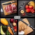 thumbnail image 2 of Moss & Stone 7pcs Professional Kitchen Knife Chef Set, Small Knife Set With Block, Black Titanium Plated Kitchen Knife Set, Stainless Steel Scratch Resistant & Rust Proof Sharp Kitchen Knives., 2 of 7