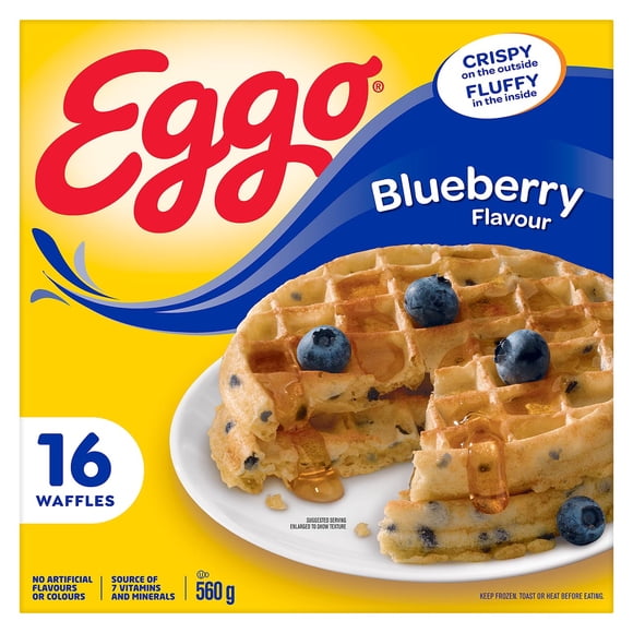 EGGO Blueberry Flavour Waffles, 560g (16 waffles), 560g, 16 waffles