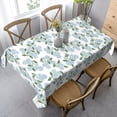 thumbnail image 4 of Blue Green Floral Rectangle Tablecloth 60x84 Inch Hydrangea Flower Table Cloth Spring Summer Holiday Table Covers Polyester Indoor Outdoor Farmhouse Tablecloths for Kitchen Dining Party Picnic, 4 of 6
