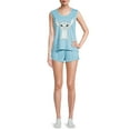 thumbnail image 2 of Disney Stitch Women's and Women's Plus Tank Top, Shorts and Socks, 3-Piece Sleep Set, 2 of 5