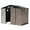 Brown（W/Side Window), variant on JOIVI 8'x6' Outdoor Storage Shed, Galvanized Metal Tool Storage Shed, Weather Resistant Garden Shed W/Lock for Backyard Patio Lawn, Gray