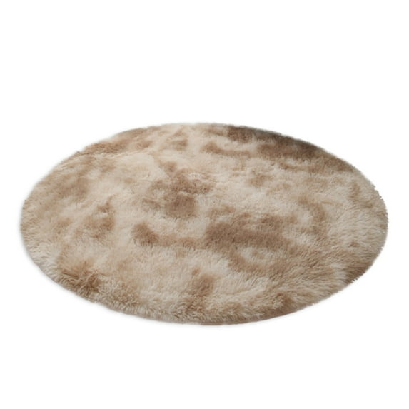 CreativeArrowy Nordic Round Carpet Tie-Dye Yoga Rug Computer Chair Desktop Blanket Shaggy Nursery Rug Room Bedroom Bedside Plush Mat Ornaments