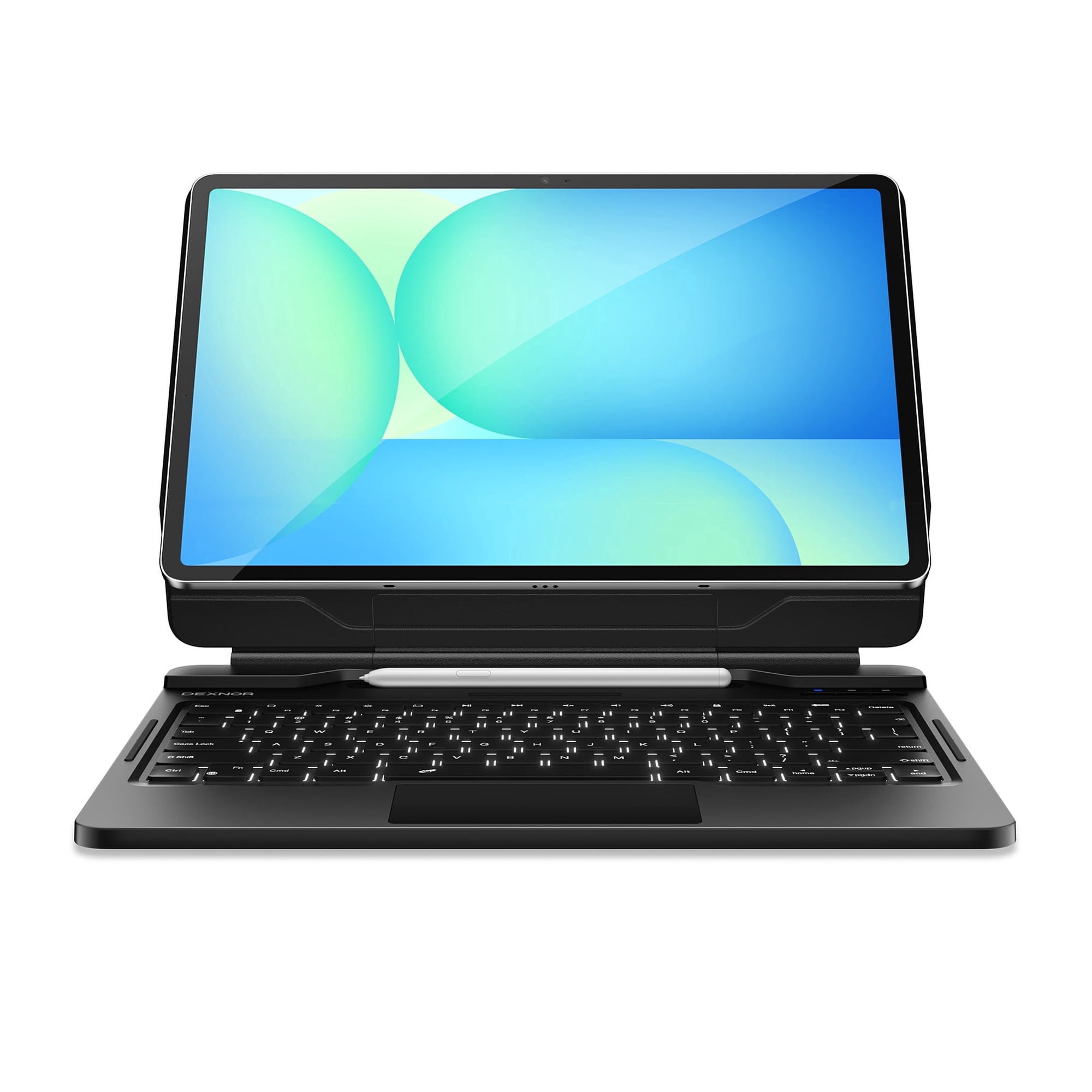 Dexnor for Samsung Galaxy Tab S10 FE+ Plus Case with Keyboard 13.1" Floating Cantilever Magnetic Stand Multi-Touch Trackpad Dual Bluetooth Multi-Device Connection Backlit Keyboard S Pen Holder,Black