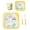 yellow, variant on A set of environmental protection bamboo fiber children's tableware set baby divided plate cartoon five-piece set