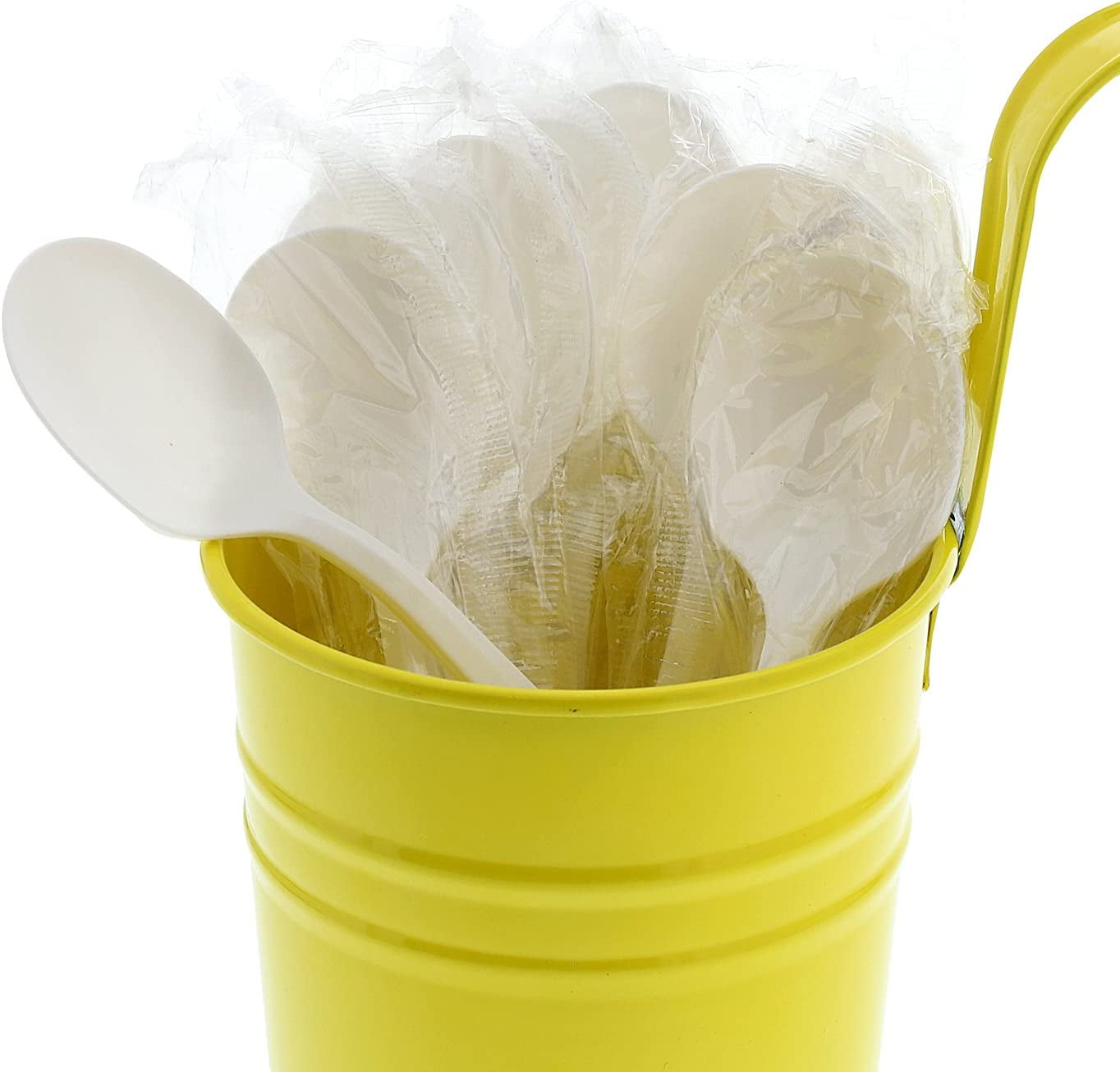 AmerCare Medium Weight Individually Wrapped Disposable White Soup