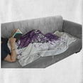 thumbnail image 5 of Paint Soft Flannel Fleece Blanket, Watercolor Inspired Splashes Background Wolf Sketch Hipster Style Print, Cozy Plush for Indoor and Outdoor Use, 70" x 90", Pale Purple and Violet, by Ambesonne, 5 of 5