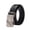#0266-Black, variant on Men's Leather Belt Ratchet Automatic Buckle Matte Black With Cross Line Casual Business Belt Black Free Size Gift