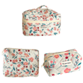 thumbnail image 1 of Maquillaje Flores Fragmentadas Acolchadas para Mujer Almacenamiento Portátil (bolsa Cosméticos), 1 of 9