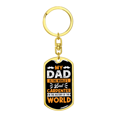 thumbnail image 4 of World's Best Carpenter Swivel Keychain Woodworker Dog Tag Stainless Steel or 18k Gold, 4 of 8
