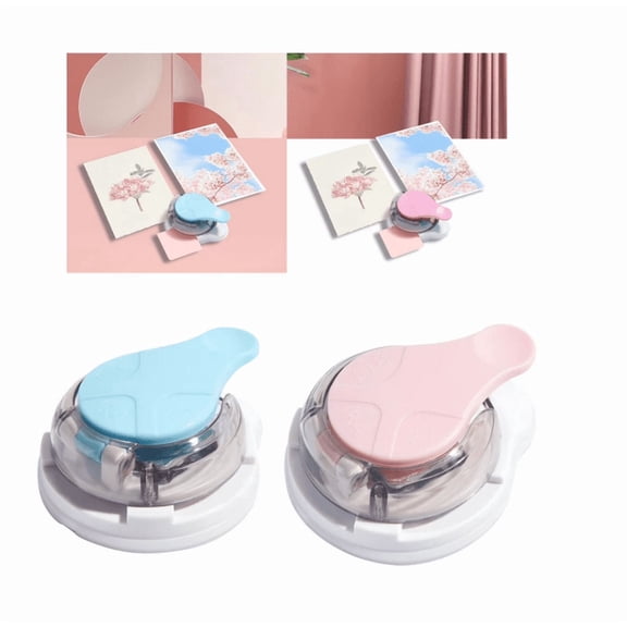 2 Pcs Corner Rounder Punches 4/7/10 mm Cutter Tool for Paper, Cards, and Photos – Trimming and Shaping for Office and Craft Use