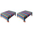 thumbnail image 1 of 2X Mexican Blanket Sarape Picnic Rug Throw Tablecloth Hot Rod for Yoga Party , 150X215cm, 1 of 5