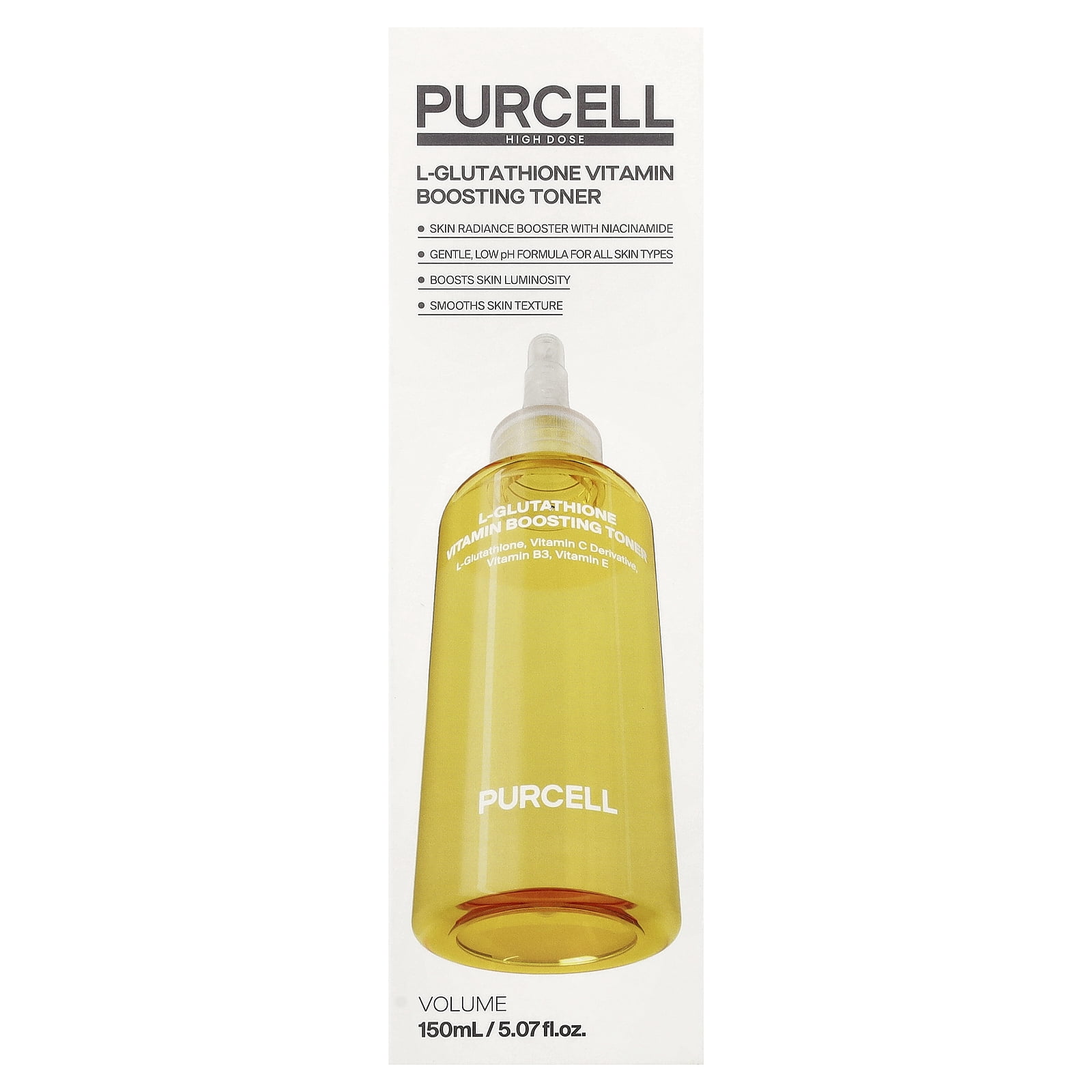 PURCELL L-Glutathione Vitamin Boosting Toner, 5.07 fl oz (150 ml)