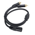 thumbnail image 1 of 3 XLR Y Splitter Patch Cable 1.6FT PVC Stereo XLR Male 3 Pin Adapter Y Splitter Cable for Microphone Mixing Console, 1 of 7