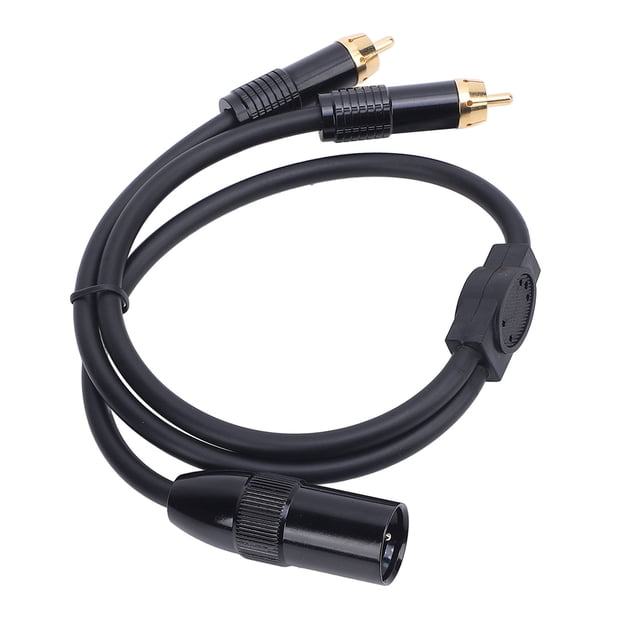 3 XLR Y Splitter Patch Cable 1.6FT PVC Stereo XLR Male 3 Pin Adapter Y Splitter Cable for Microphone Mixing Console