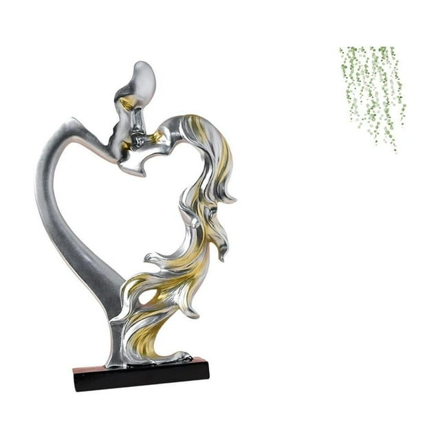 Estatua de pareja,Figura de pareja besándose,regalo de boda moderno,Estatua de pareja besándose en el aniversario de San Valentín,Adhesivo de pared,Pegatinas de pared de vides colgantes para
