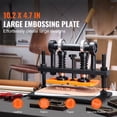 thumbnail image 2 of KFFKFF Leather Cutting Machine, 0.47" Pressure Stroke Leather Embossing Machine, 10.2" X 4.7" Dual Guide Shafts Die Cut Machine for for Leather and Paper Craft Cutter Pattern Mold Stamping, 2 of 9