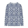 thumbnail image 5 of Amidoa Cardigan Women Sweater Button up Long Sleeve Blue Retro Graphic Knit Cardigans Womens Cardigan Sweaters L, 5 of 5