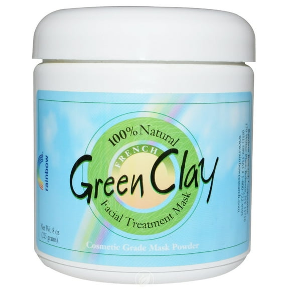 French Green Clay Powder 8 OZ by Rainbow Research, Pack of 2