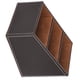 thumbnail image 4 of Caja De Almacenamiento De Cuero Sintético Para Escritorio, Organizador De Papelería, Suministros Multifunción, Color Café, 3 Rejillas, 4 of 7