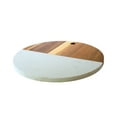 thumbnail image 2 of White Marble/Acacia Wood Round Board, 12", 2 of 4