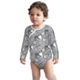 thumbnail image 2 of Xecao Cute Dog And Flowers Print Baby unisex-baby Cotton Long-sleeve Bodysuits-12 Months, 2 of 6