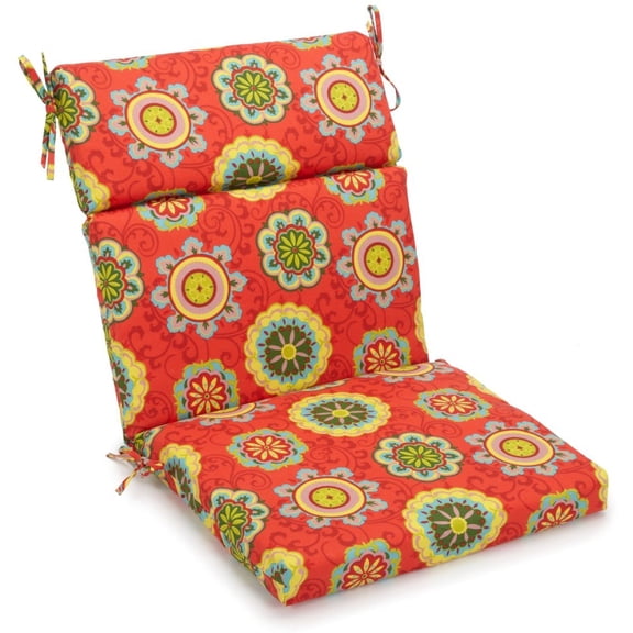 Blazing Needles 22-inch by 45-inch Polyester Patterned Outdoor Seat/ Back Chair Cushion