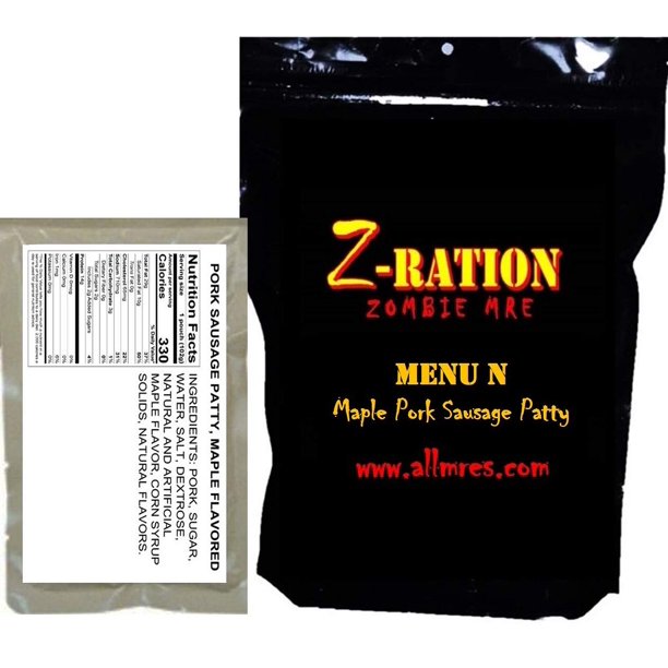 Z-Ration – MRE (Meal, Ready to Eat) Maple Flavored Pork Sausage Patties ...