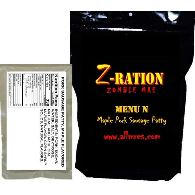 Z-Ration Survival Meats - Long Shelf Life MRE Maple Pork Sausage ...