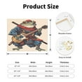 thumbnail image 2 of Naloa Samurai Frog Guitar Print Canvas Bathroom Wall Art,Bathroom Wall Art Decoration, Canvas Poster Prints,Decorative Paintings for Living Room, Bathroom, Kids Room, 2 of 6