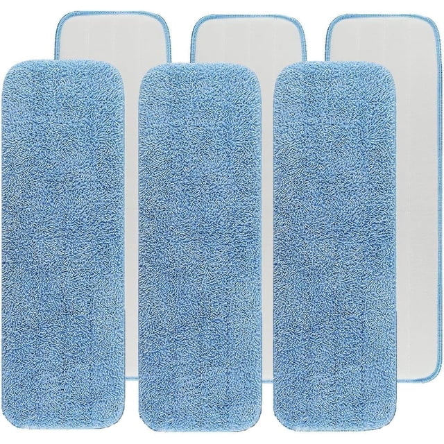 18" Replacement Microfiber Pad for Rubbermaid Commercial 18 Inch Mops Head - Wet & Dry Commercial Cleaning Reusable Mop Refills Fit for Any Microfiber Flat Mop System 18"(6Pcs)