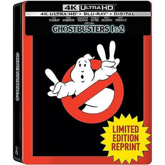 New Steelbook Ghostbusters Movie 2 Pack: I & II (UHD   Blu-ray   Digital)
