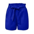 thumbnail image 4 of HUPOM Womens Casual Shorts Shorts For Women Dressy Summer Shorts High Short Playing Blue XL, 4 of 5