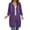 Purple, variant on Women's Zip Up Hoodies Long Sleeve Long Tunic Sweatshirts Oversized | Long Fleece Jacket Coats, Drawstring, Zip Up Front, Kangaroo Pockets, Casual Outerwear, #01_Black, L