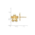 thumbnail image 5 of 14K Yellow and White Gold Flower Post Earrings, 5 of 6