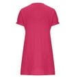 thumbnail image 4 of Jusqu'à 65 % de Réduction! Robes de Mode Été pour Femmes 2024 Grande Taille Printemps et Col en V Robe Décontractée à Manches Courtes, 4 of 6