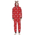 thumbnail image 1 of Autumn Winter Warm Print Long Sleeve Jumpsuit, 1 of 1