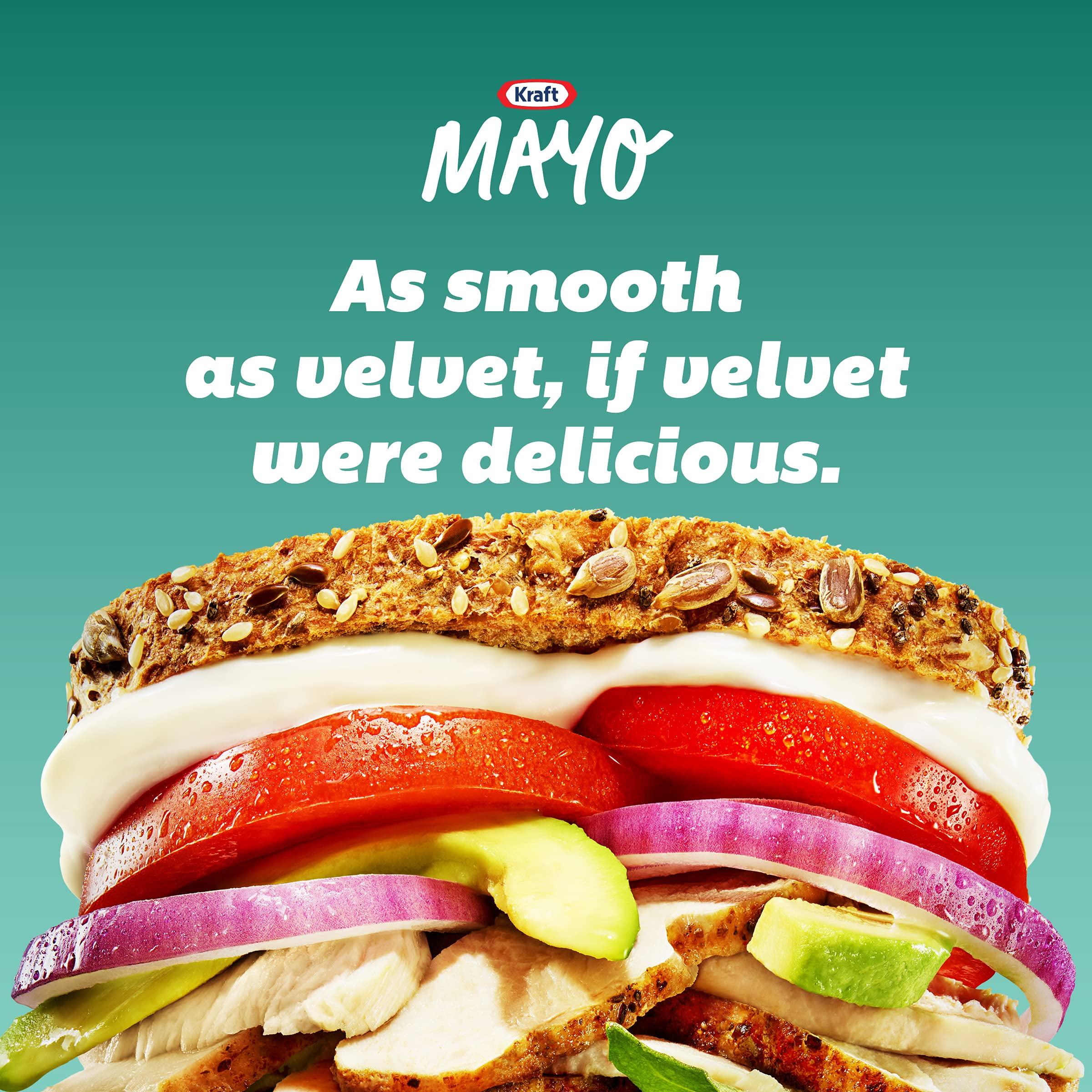 Kraft Real Mayo Creamy & Smooth Mayonnaise, 22 fl oz Bottle (Pack of 24)