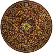 SAFAVIEH Classic Kennet Oriental Wool Area Rug, Burgundy/Navy, 3'6" x 3'6" Round