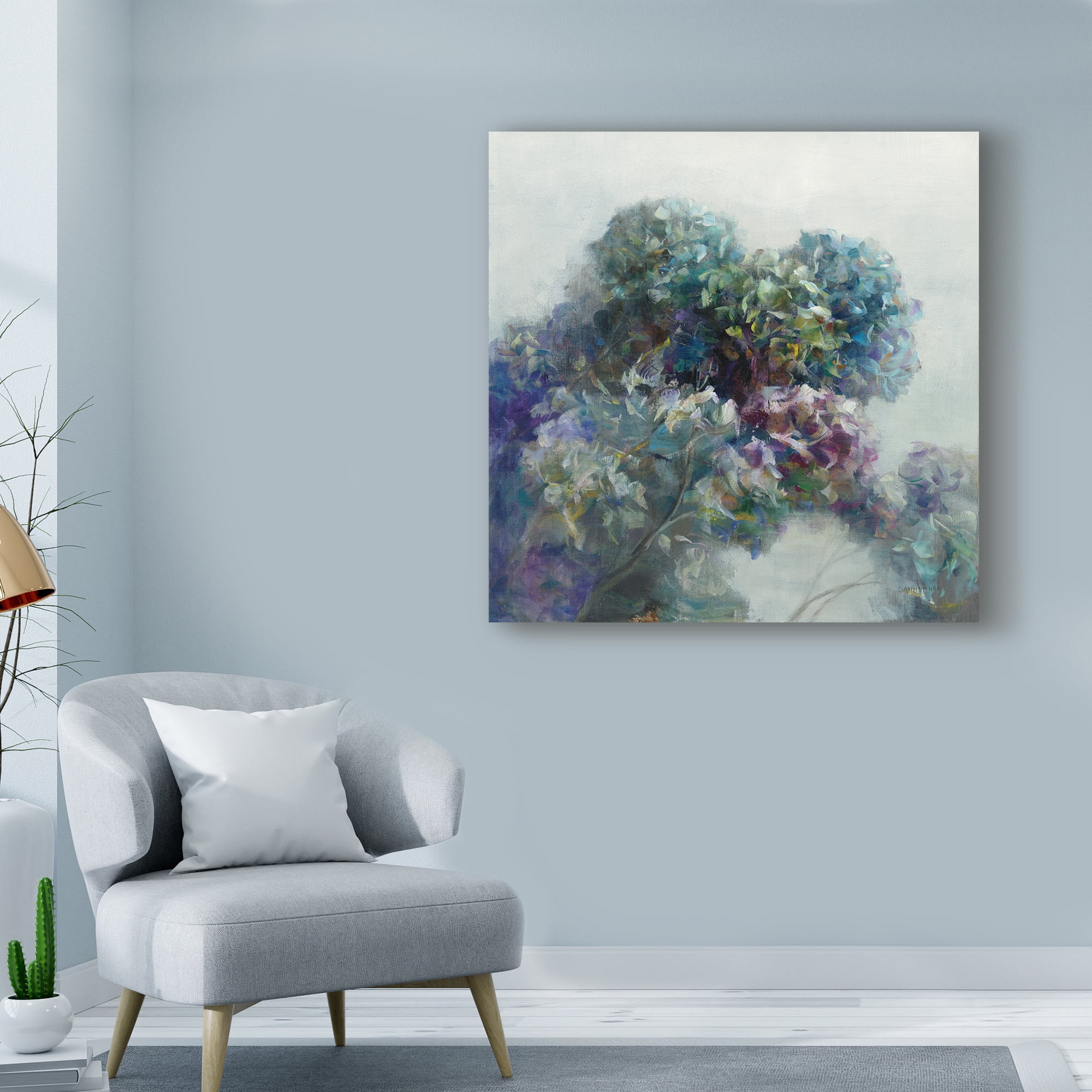 Trademark Fine Art 'Abstract Hydrangea' Canvas Art by Danhui Nai