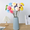 thumbnail image 6 of Artificial Flowers Zinnias Silk Flowers with Stems Blue Zinnia Elegans Artificial Flowers for Outdoors Floral Arrangements Table Centerpieces Wedding Party Home Spring Summer Decor, 6 of 7