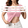 thumbnail image 4 of Shirts With Built In Bra for Women Soft Padded Stretchy Short Sleeve Tops Summer Casual Workout Yoga Shelf Bra T-Shirts Sleepwear Lightweight Slim Fitted Everyday Basic Tops Gym Summer Going Out Tee, 4 of 6