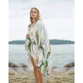 thumbnail image 2 of White Floral Beach Towels Oversized Super Absorbent, Pastoral Farmhouse Magnolia Flowers Leaves Lightweight Bath Towel Quick Dry Sets For Bathroom/Pool/Rv Camping/Beach Play/Gym Room/Picnic 30"x60", 2 of 8